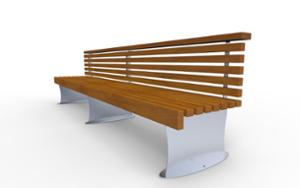 street furniture, seating, wood seating, wood backrest, logo