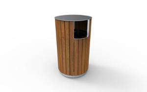 street furniture, litter bin, curved, safety ashtray, side aperture