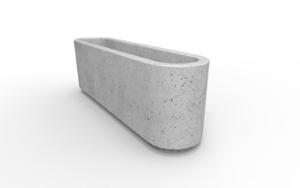 street furniture, concrete, smooth concrete, planter, curved