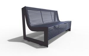 street furniture, seating, steel backrest, steel seating, vandal-resistant