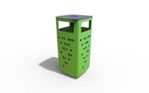 street furniture, canopy roof / lid, litter bin, safety ashtray, side aperture
