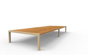 street furniture, double-sided , bench, wood seating