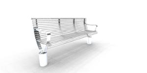 street furniture, seating, logo, steel backrest, armrest, steel seating