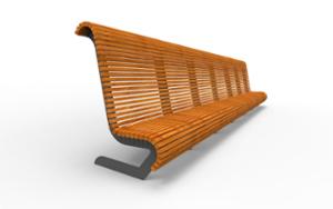 street furniture, seating, modular, wood backrest, wood seating, high backrest