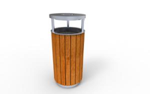 street furniture, canopy roof / lid, wood, litter bin, safety ashtray