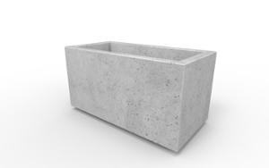 street furniture, concrete, smooth concrete, planter, rectangular