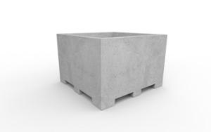street furniture, concrete, smooth concrete, planter, mobile (pallet jack compatible)