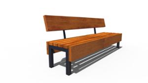 street furniture, seating, wood seating, wood backrest