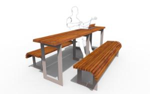 street furniture, other, bench, picnic set, table