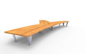 street furniture, bench, wood seating, double-sided