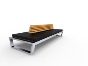 street furniture, double-sided , seating, logo, wood backrest, upholstered seating