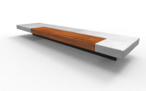 street furniture, concrete, smooth concrete, bench, wood seating
