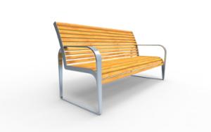 street furniture, seating, wood seating, wood backrest, armrest, vintage, scandinavian line