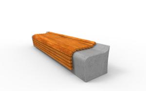 street furniture, concrete, smooth concrete, bench, wood backrest, wood seating