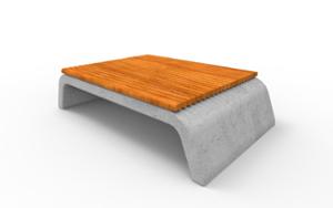 street furniture, bench, concrete, smooth concrete, wood seating