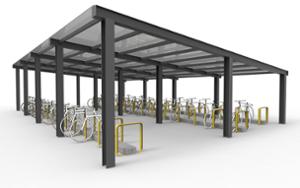 street furniture, bicycle stand, cycle rack, bicycle canopy