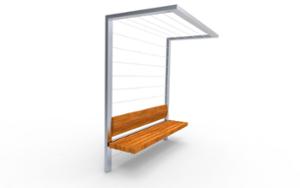 street furniture, other, seating, wood backrest, pergola, wood seating