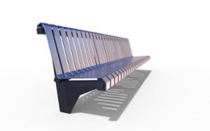 street furniture, seating, steel seating, steel backrest