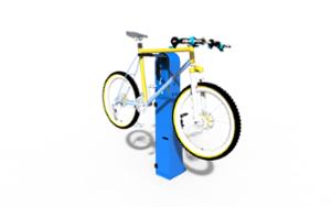 street furniture, bicycle stand, bicycle service station