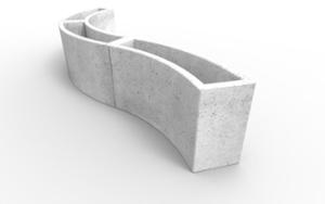 street furniture, concrete, smooth concrete, planter, curved