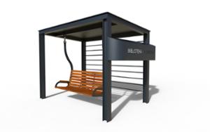 street furniture, community library, swing, other, seating, pergola, trelly, canopy