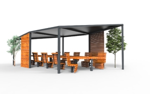 street furniture, cowork, 230v and/or usb socket, other, induction/qi charger, seating, rotatable, pergola, table, strefa relaksu, canopy