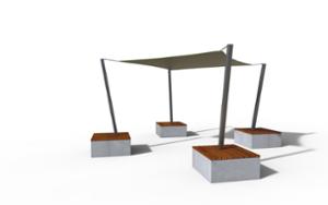street furniture, concrete, smooth concrete, other, bench, shade, żagiel