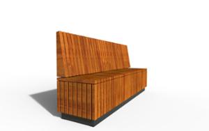 street furniture, horizontal planks, seating