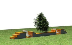 street furniture, planter, hammock, other, bench, seating, chaise longue, modular, parklet