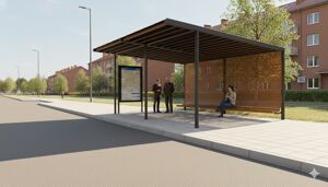 street furniture, seating, other, bus stop canopy, canopy, przystanek