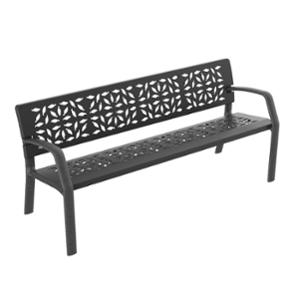 street furniture, ławka, stylizowana, żeliwo