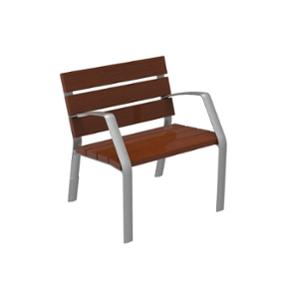 street furniture, aluminium, fotel, jednoosobowa, ławka, podłokietnik