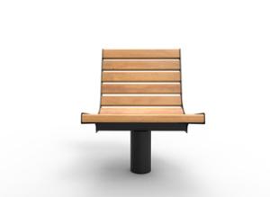 tänavamööbel, tool, ühele inimesele, iste, pööratav, puidust seljatugi, puidust iste