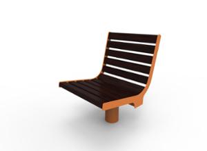 tänavamööbel, tool, ühele inimesele, iste, pööratav, puidust seljatugi, puidust iste