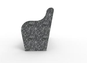 tänavamööbel, iste, graniit, logo, puidust seljatugi, puidust iste