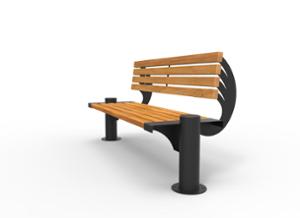 tänavamööbel, iste, logo, puidust seljatugi, puidust iste