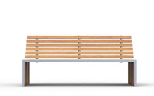 tänavamööbel, kahepoolne, iste, logo, puidust seljatugi, puidust iste