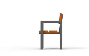 tänavamööbel, tool, ühele inimesele, iste, puidust seljatugi, käetugi, puidust iste