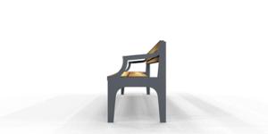 tänavamööbel, iste, logo, puidust seljatugi, käetugi, puidust iste, retro