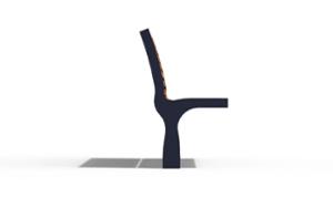 tänavamööbel, iste, logo, puidust seljatugi, puidust iste
