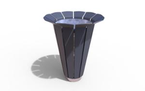 tänavamööbel, prügikast, corten, suur maht, teras