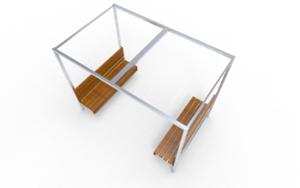 tänavamööbel, muu, iste, kahepoolne, puidust seljatugi, pergola, puidust iste