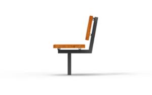 tänavamööbel, iste, tool, ühele inimesele, puidust seljatugi, puidust iste