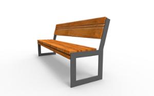 tänavamööbel, iste, puidust seljatugi, puidust iste