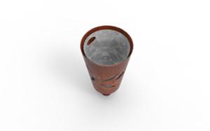 tänavamööbel, prügikast, corten