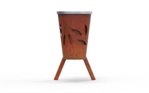 tänavamööbel, prügikast, corten