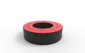 tänavamööbel, pink, meetrihind, pikema küljel mõõdetud pikkus, kahepoolne, 230 v ja/või usb-pesa, moodulkonstruktsioon, kaarjas