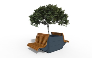 tänavamööbel, istutusalus, iste, puidust seljatugi, puidust iste