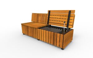 tänavamööbel, iste, puidust seljatugi, retencja, puidust iste, hoiukast