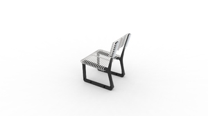 tänavamööbel, iste, aluminium, ühele inimesele, terasest seljatugi, terasest iste